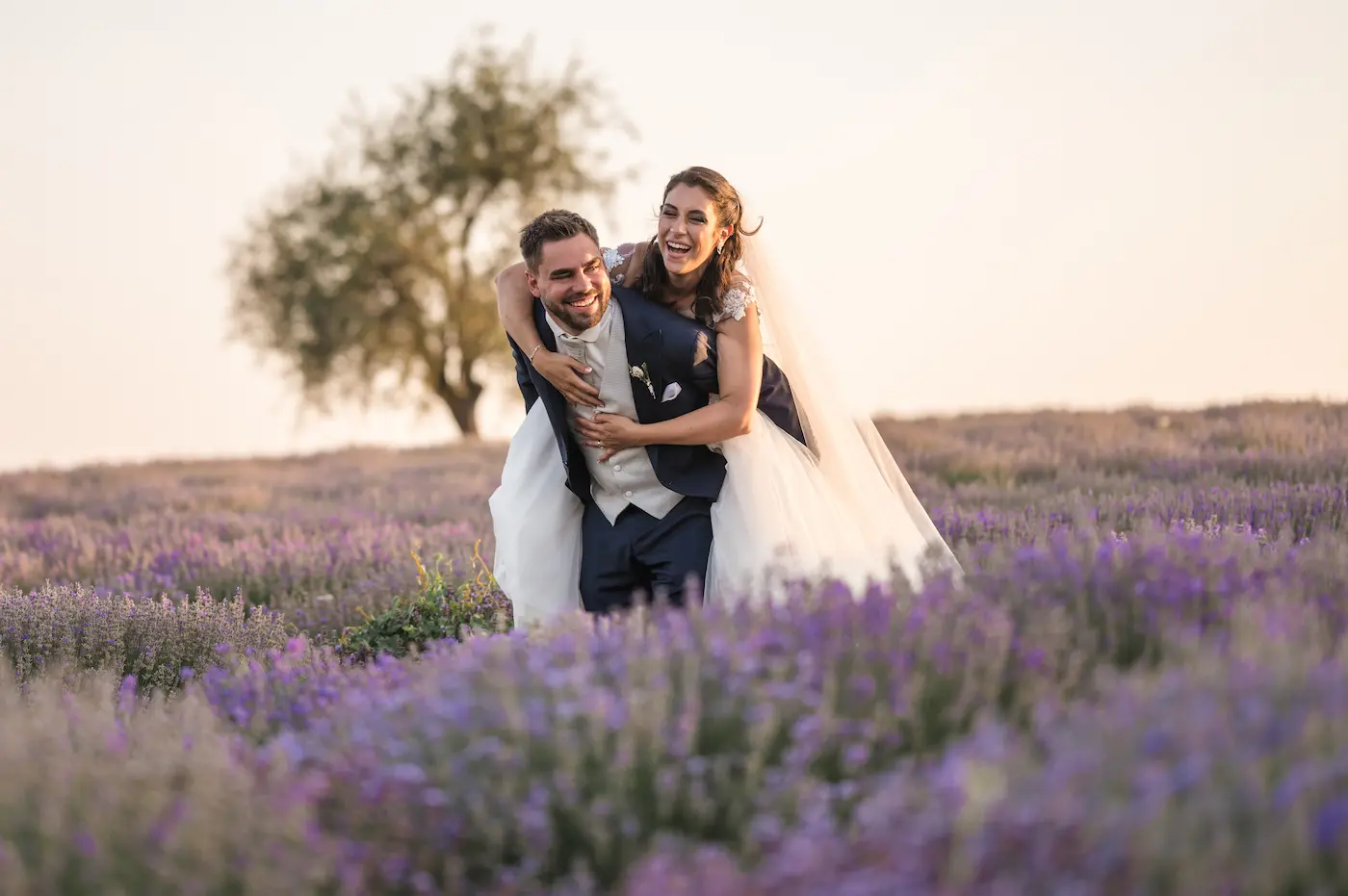 Happy wedding couple